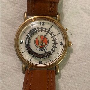 Train Lovers???  Choo!  Choo! Lionel Gold and Brown Men's Watch